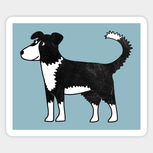 Border Collie Cartoon Dog Art Sticker by NicSquirrell